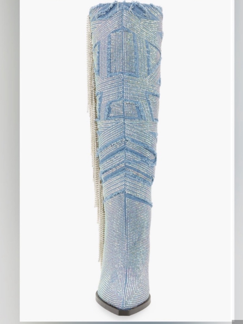 Azalea Wang Domingo Denim Western Boot - Picture 4 of 11